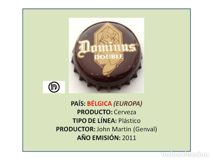 Coleccionismo de cervezas: TAPON CORONA CAPSULA CHAPA CERVEZA DOMINUS DOUBLE (B&Eacute;LGICA)