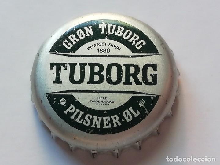 Coleccionismo de cervezas: Chapa tap&oacute;n corona de la cerveza de Dinamarca TUBORG PILSNER OL
