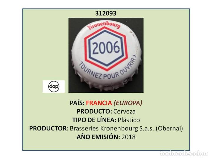 Coleccionismo de cervezas: TAPON CORONA CAPSULA CHAPA CERVEZA KRONENBOURG 2006 (FRANCIA)