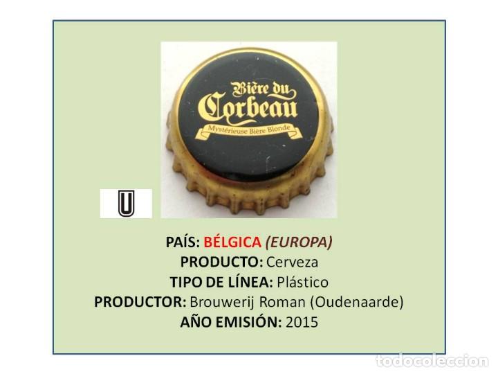 Coleccionismo de cervezas: TAPON CORONA CAPSULA CHAPA CERVEZA CORBEAU (B&Eacute;LGICA)