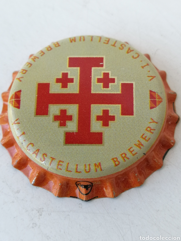 Coleccionismo de cervezas: TAP&Oacute;N CORONA BOTTLE CAP CHAPA CERVEZA CASTELLUM (7). CHIPRE. FAB.CHAPA: DAP--LOTE N. 2681---CARMANJO