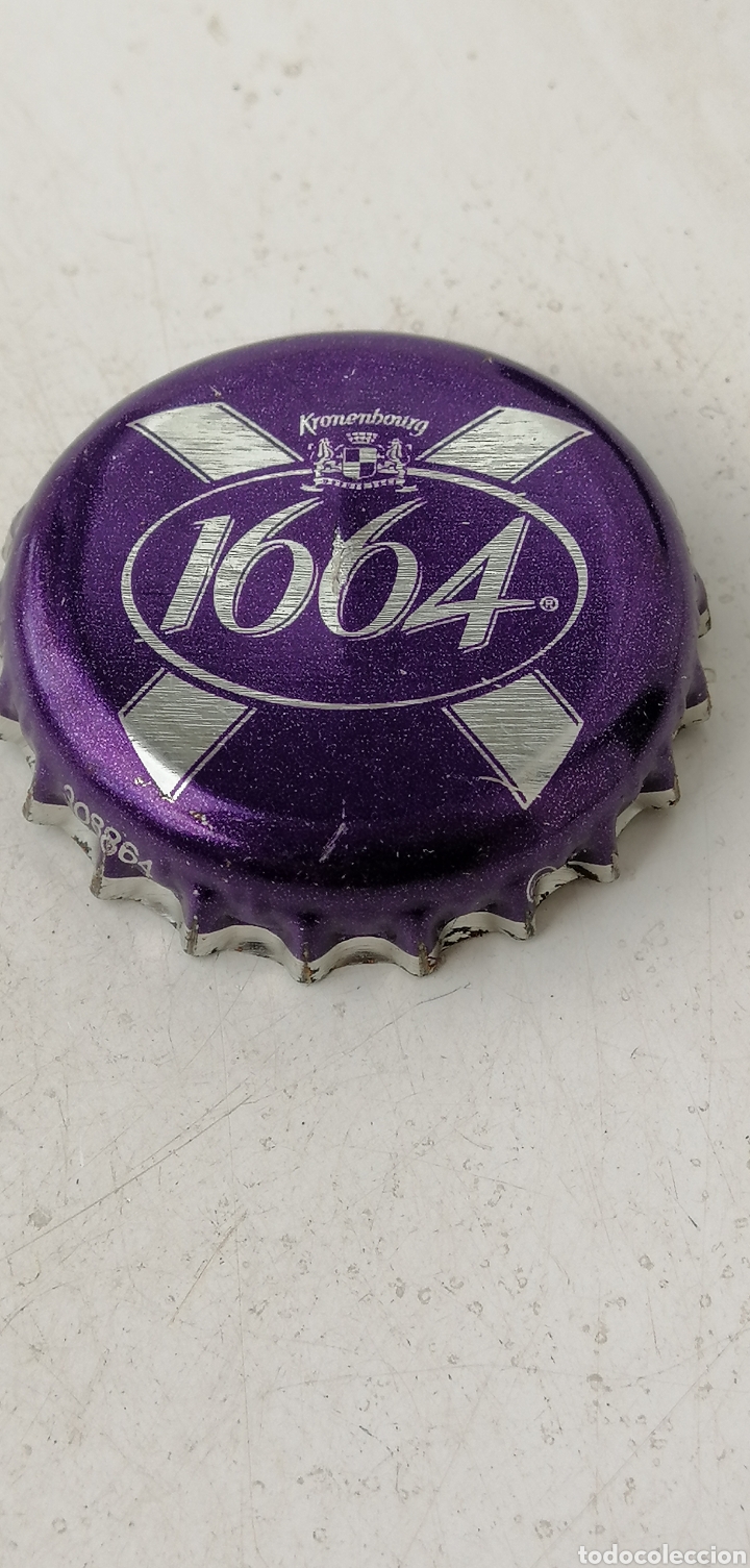 Coleccionismo de cervezas: CHAPA TAP&Oacute;N BOTTLE CAP BIER BIERE BEER CERVEZA 1664 KRONENBOURG (9).FRANCIA--LOTE N.2498----CARMANJO