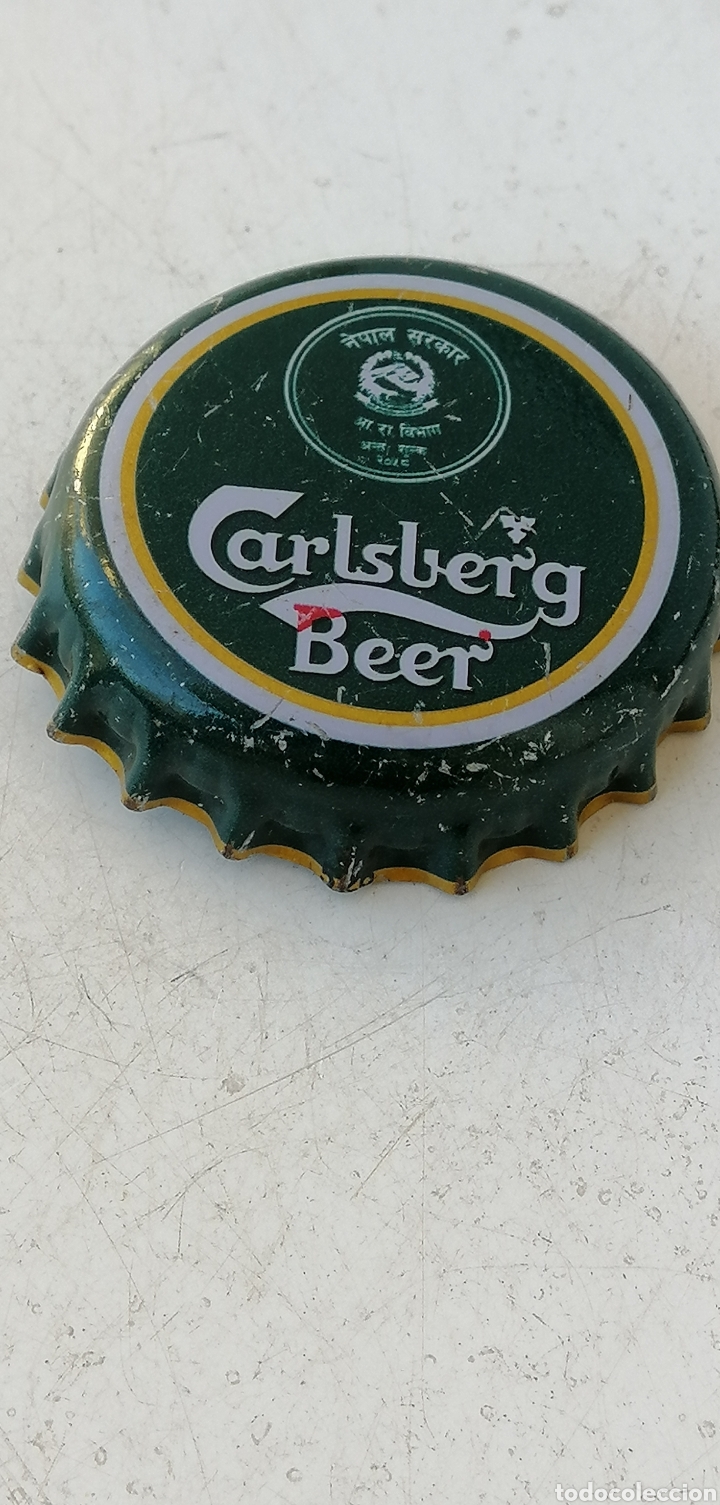 Coleccionismo de cervezas: BOTTLE CAP CHAPA TAP&Oacute;N CORONA BIRRA CERVEZA CARLSBERG BEER. NEPAL.(17)---LOTE N. 3358-----CARMANJO