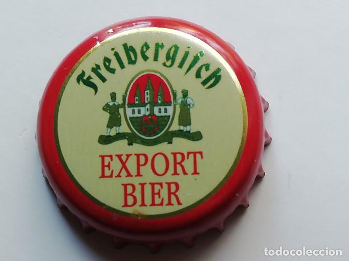 Coleccionismo de cervezas: Chapa tap&oacute;n corona de la cerveza alemana FREIBERGISCH EXPORT BIER