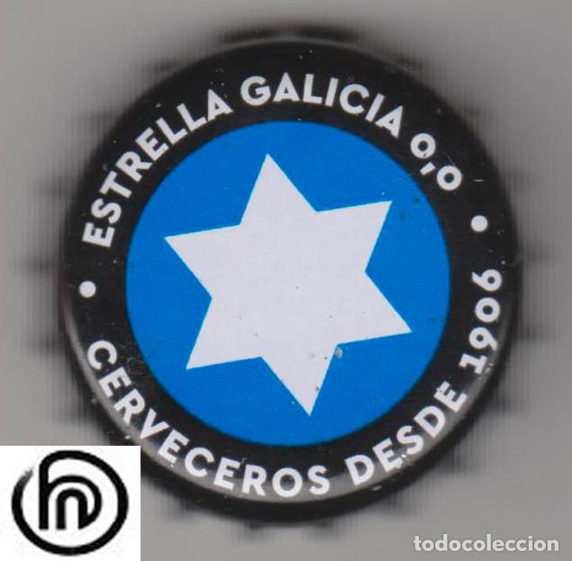 Coleccionismo de cervezas: chapa cerveza ESTRELLA GALICIA 0,0 2021 Espa&ntilde;a beer bottle caps birra