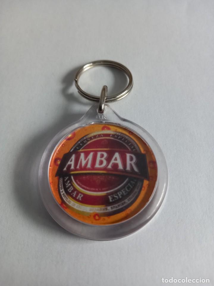 Coleccionismo de cervezas: LLAVERO CERVEZA AMBAR