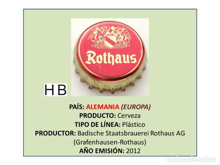 Coleccionismo de cervezas: TAPON CORONA CAPSULA CHAPA CERVEZA ROTHAUS (ALEMANIA)