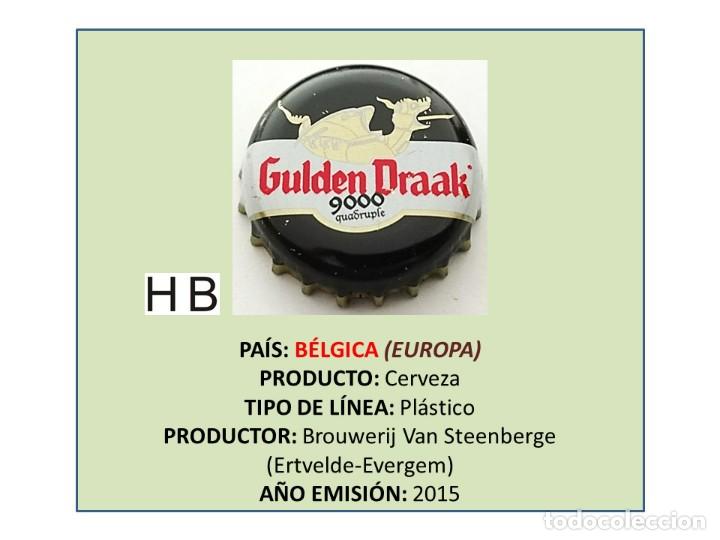 Coleccionismo de cervezas: TAPON CORONA CAPSULA CHAPA CERVEZA GULDEN DRAAK 9000 QUADRUPLE (B&Eacute;LGICA)