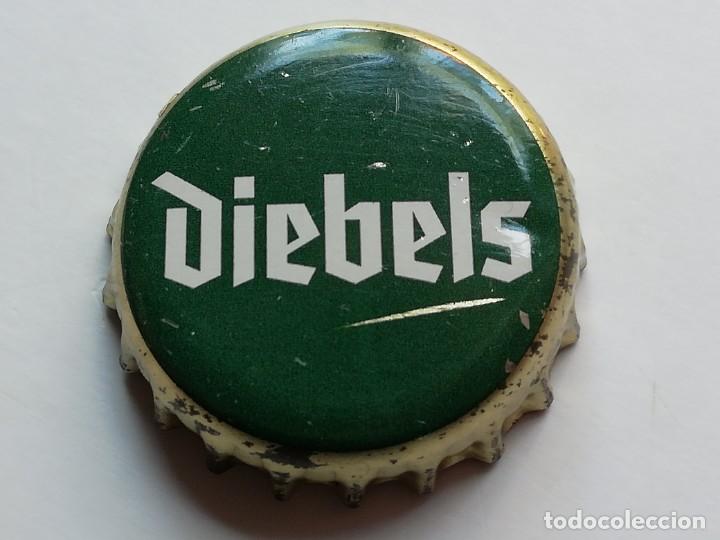 Coleccionismo de cervezas: Chapa tap&oacute;n corona de la cerveza alemana DIEBELS