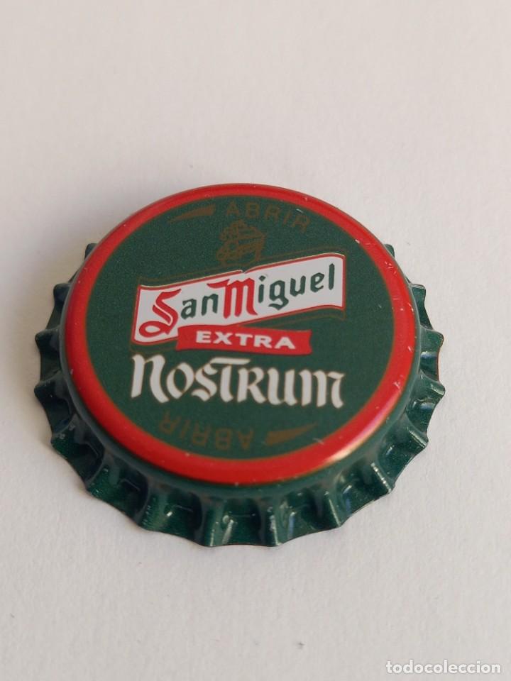 Coleccionismo de cervezas: CHAPA CERVEZA SAN MIGUEL, NOSTRUM. SIN FACTOR&Iacute;A (SIN USAR)