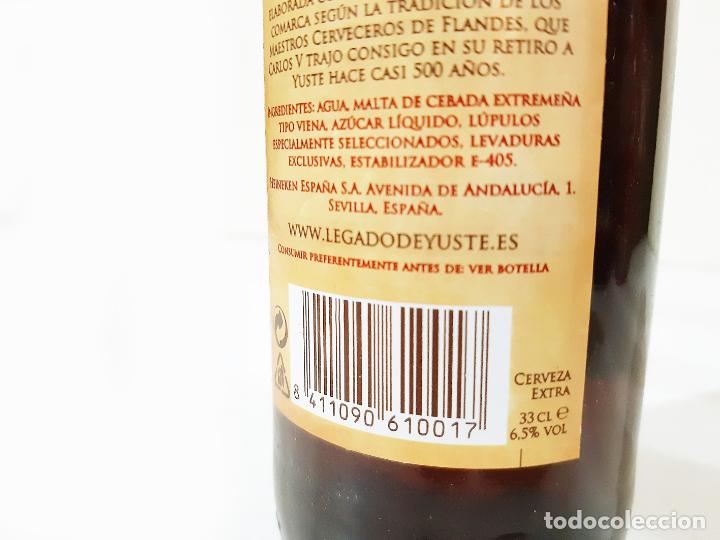 Coleccionismo de cervezas: BOTELLA DE TERCIO DE CERVEZA YUSTE. 33 CL - Foto 5