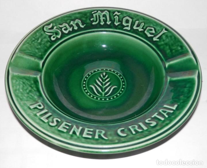 Coleccionismo de cervezas: ANTIGUO CENICERO DE LA CERVEZA SAN MIGUEL