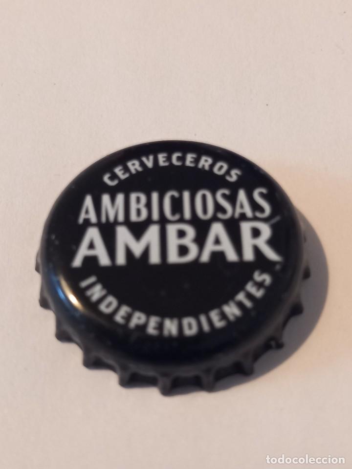 Coleccionismo de cervezas: CHAPA CERVEZA AMBAR, FACTOR&Iacute;A U