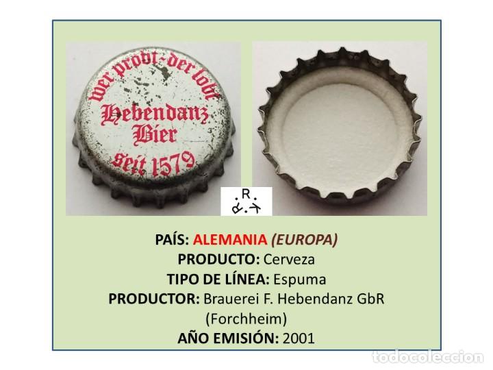 Coleccionismo de cervezas: TAPON CORONA CAPSULA CHAPA CERVEZA HEBENDANZ (ALEMANIA)