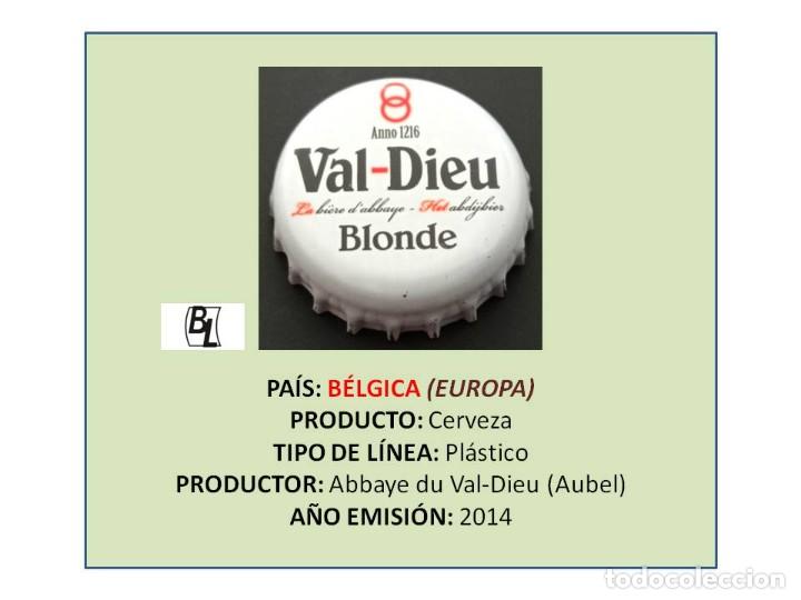 Coleccionismo de cervezas: TAPON CORONA CAPSULA CHAPA CERVEZA VAL-DIEU BLONDE (B&Eacute;LGICA)