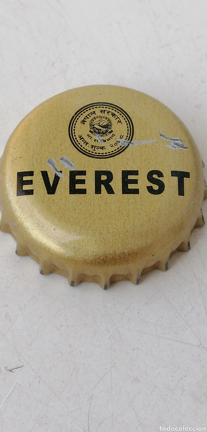 Coleccionismo de cervezas: BOTTLE CAP BEER TAP&Oacute;N CORONA BIERE BIRRA CHAPA CERVEZA EVEREST. NEPAL.(26)--LOTE N. 3435---CARMANJO