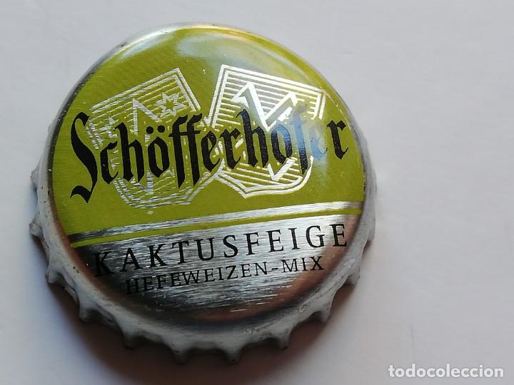 Colecionismo de cervejas: Chapa tap&oacute;n corona de la cerveza alemana SCH&Ouml;FFERHOFER KAKTUSFEIGE HEFEWEIZEN-MIX