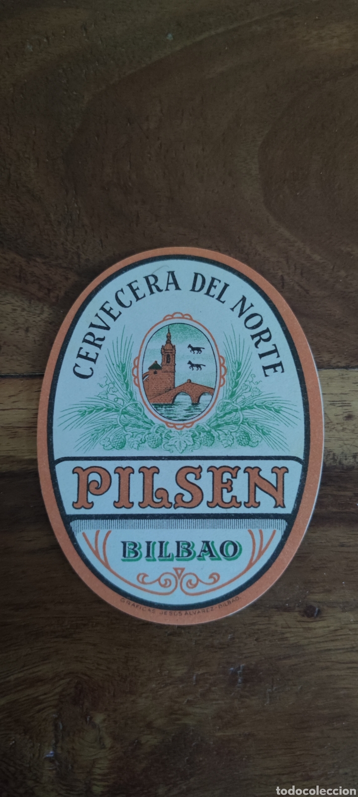 Coleccionismo de cervezas: Antigua Etiqueta cerveza PILSEN cervecera del norte