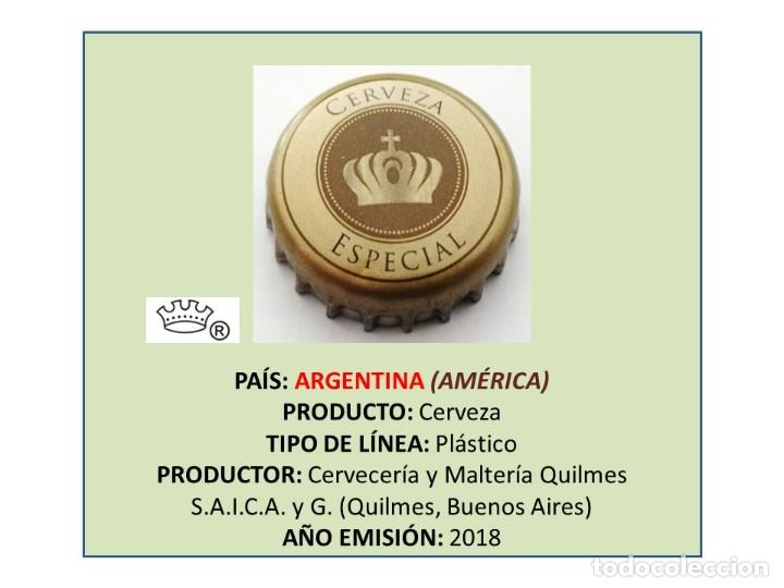 Coleccionismo de cervezas: TAPON CORONA CAPSULA CHAPA CERVEZA IMPERIAL ESPECIAL DARK SHADOWS QUILMES (ARGENTINA)