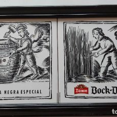 Coleccionismo de cervezas: CUADRO AZULEJOS CERVEZA BOCK-DAMM