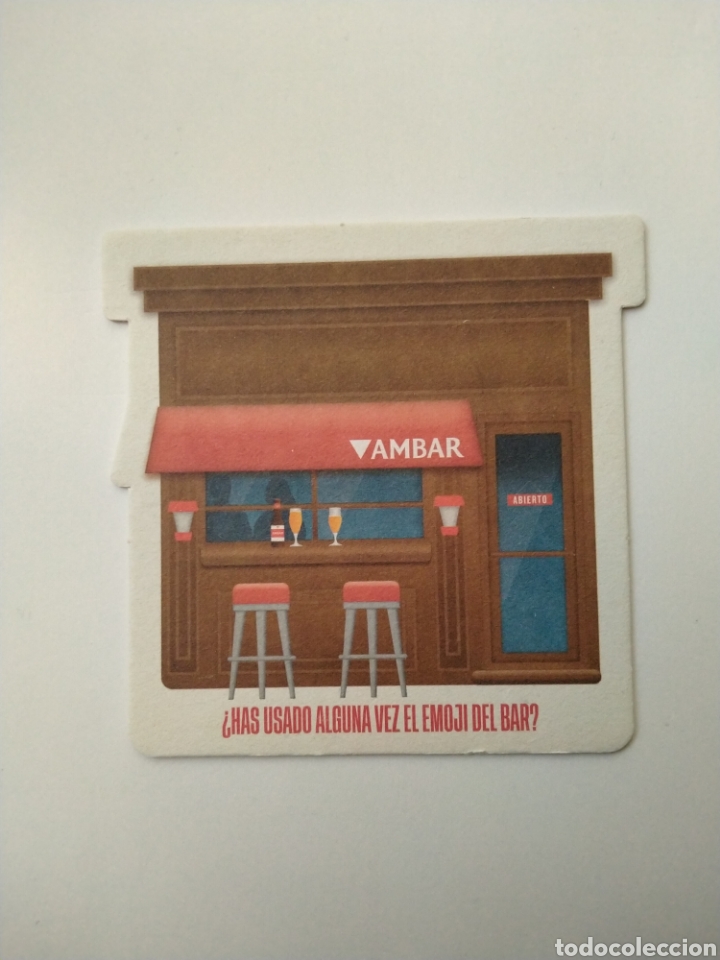 Coleccionismo de cervezas: NUEVO POSAVASO CERVEZAS &Aacute;MBAR EMOJI LA ZARAGOZANA ZARAGOZA