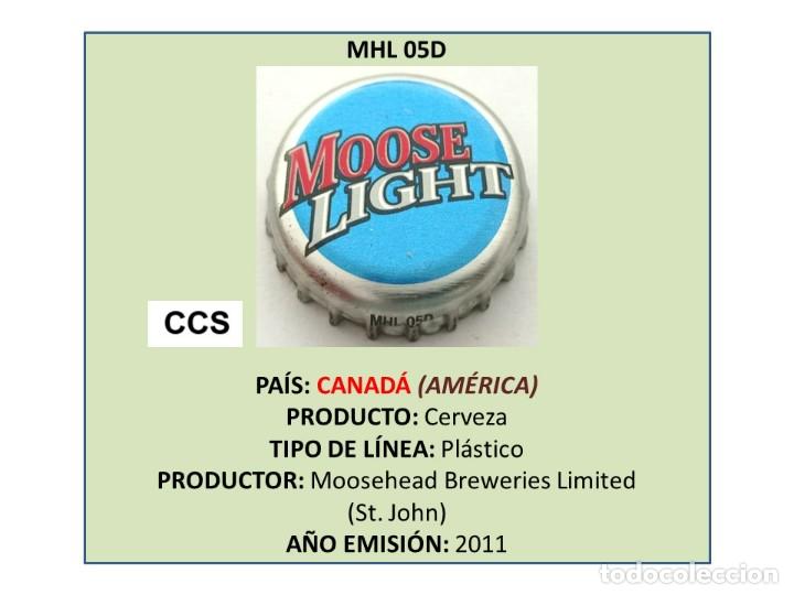 Coleccionismo de cervezas: TAPON CORONA CAPSULA CHAPA CERVEZA MOOSE LIGHT (CANAD&Aacute;)