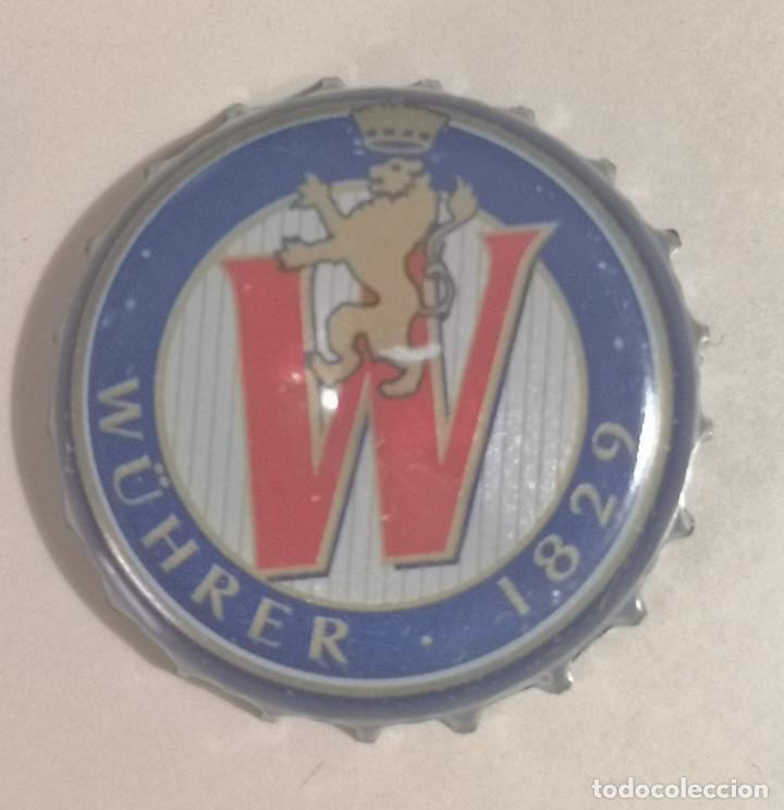 Coleccionismo de cervezas: PLACA CHAPA CORONA DE CERVEZA - W&Uuml;HRER 1829 - ITALIA