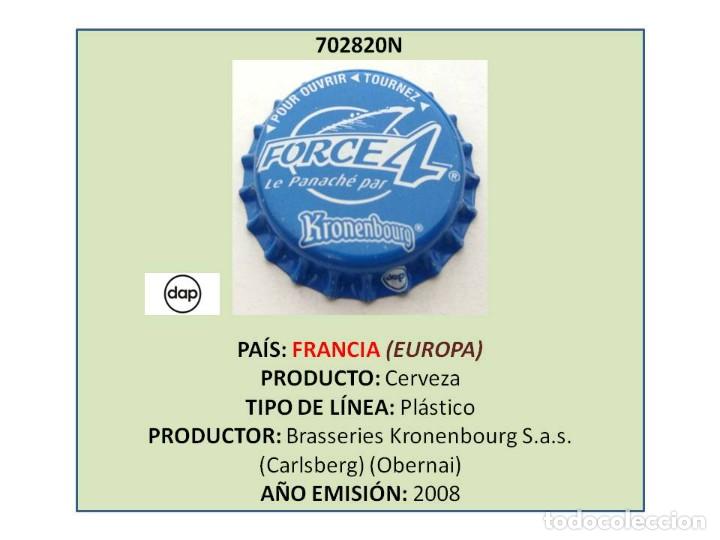 Coleccionismo de cervezas: TAPON CORONA CAPSULA CHAPA CERVEZA KRONENBOURG FORCE 4 (FRANCIA)