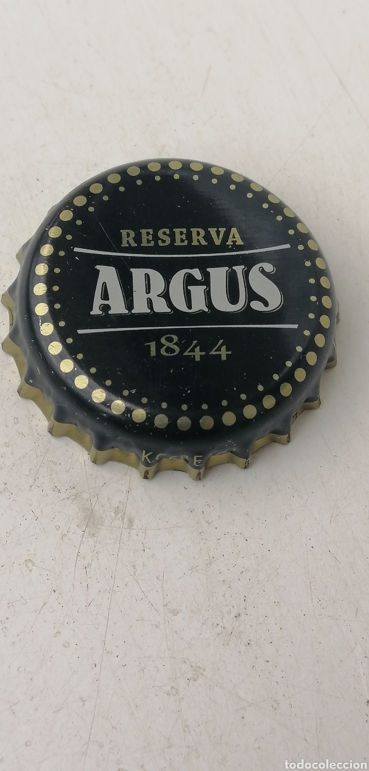 Coleccionismo de cervezas: TAP&Oacute;N CORONA CHAPA CERVEZA ARGUS (3). FONT SALEM (DAMM).VALENCIA.FAB.CHAPA: U---LOTE N.797--CARMANJO