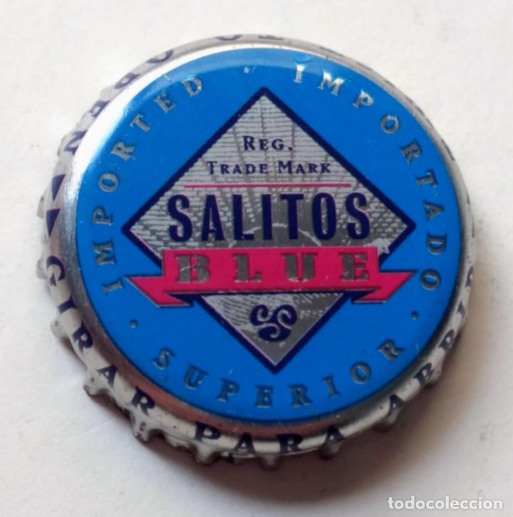 Collectable Beer: CHAPA - TAPA CORONA CERVEZA SALITOS BLUE - CAPS - TAPON