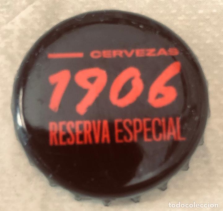 Coleccionismo de cervezas: Chapa o tap&oacute;n de corona. Cerveza Estrella Galicia 1906 Reserva Especial. Sin doblar..