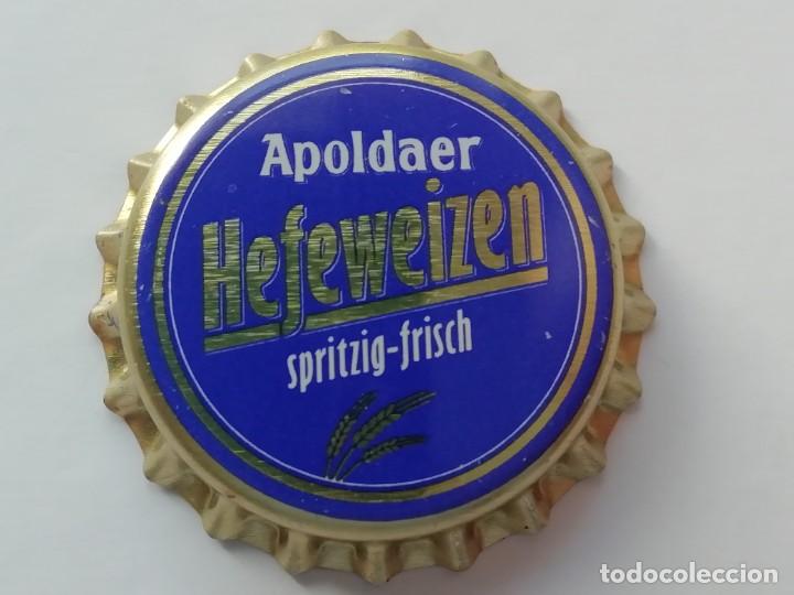 Coleccionismo de cervezas: Chapa tap&oacute;n corona NUEVO de la cerveza alemana APOLDAER HEFEWEIZEN SPRITZIG-FRISCH