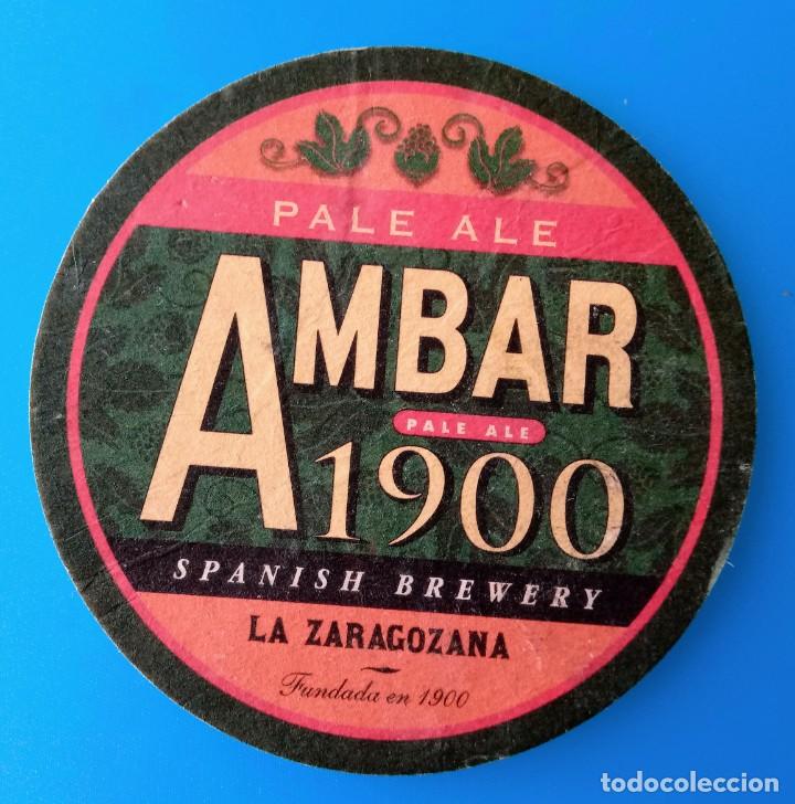 Coleccionismo de cervezas: POSAVASOS cerveza AMBAR 1900. Pedido m&iacute;nimo 4 euros.