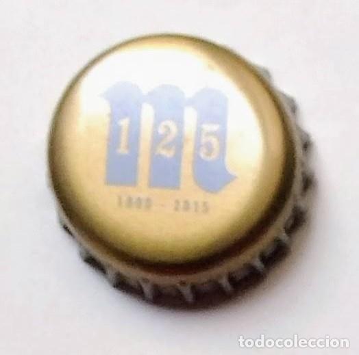 Collectionnisme de bi&egrave;res: CHAPA - TAPA CORONA CERVEZA MAHOU 125 ANIVERSARIO - CAPS - TAPON