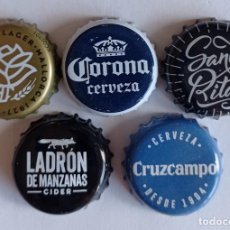 Coleccionismo de cervezas: 5 CHAPAS DE CERVEZA DIFERENTES. Lote 324420688