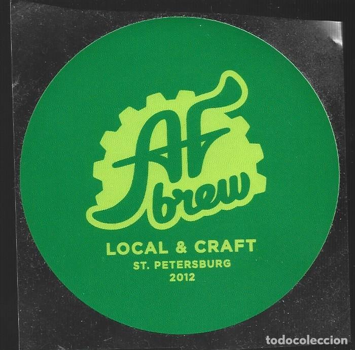 Coleccionismo de cervezas: 1 Pegatina adhesivo Cerveza AF BREW San Petersburgo Rusia nueva