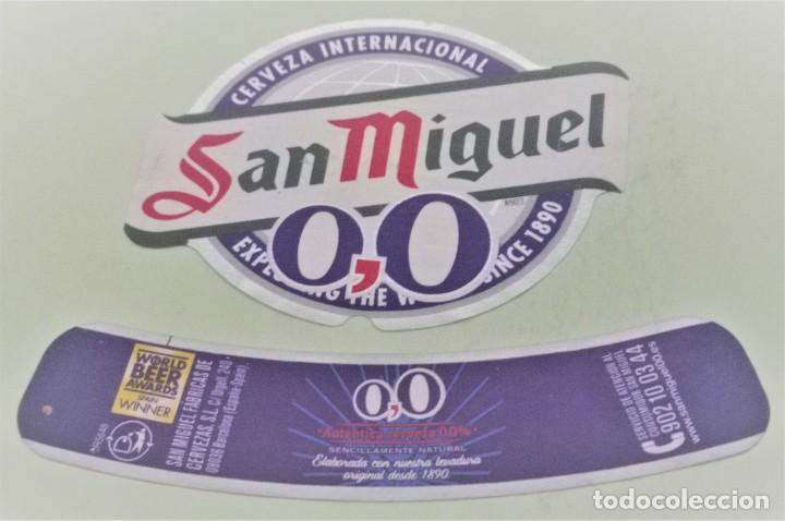 Coleccionismo de cervezas: ETIQUETA DE CERVEZA SAN MIGUEL 0,0 (ESPA&Ntilde;A)