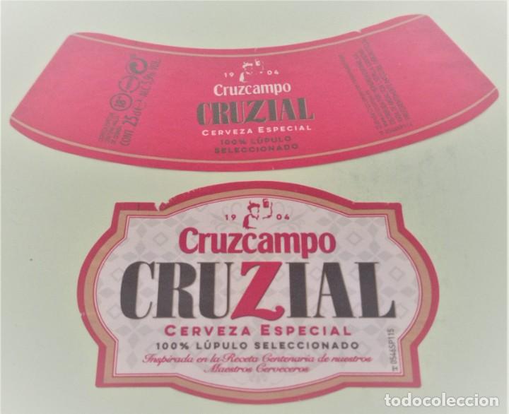 Coleccionismo de cervezas: ETIQUETA DE CERVEZA CRUZCAMPO CRUZIAL (ESPA&Ntilde;A)