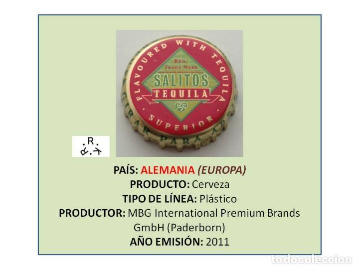Coleccionismo de cervezas: TAPON CORONA CAPSULA CHAPA CERVEZA SALITOS TEQUILA (ALEMANIA)