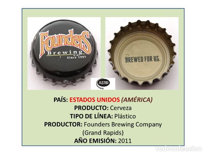 Collezionismo di birre: TAPON CORONA CAPSULA CHAPA CERVEZA FOUNDERS (ESTADOS UNIDOS)