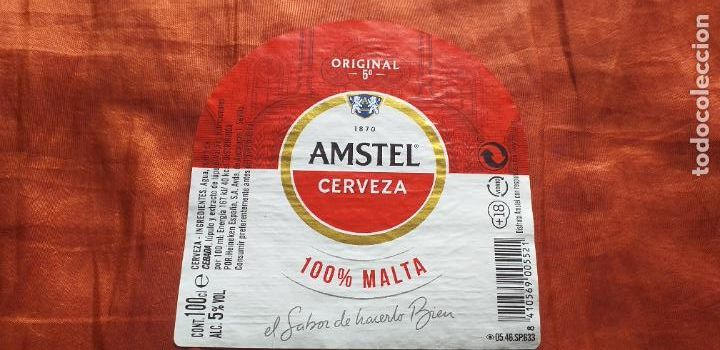 Coleccionismo de cervezas: CERVEZA-V9C-L-ETIQUETAS-1 LITRO-AMSTEL.
