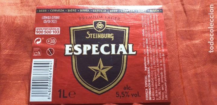 Coleccionismo de cervezas: CERVEZA-V9C-L-ETIQUETAS-1 LITRO-STEINBURG.