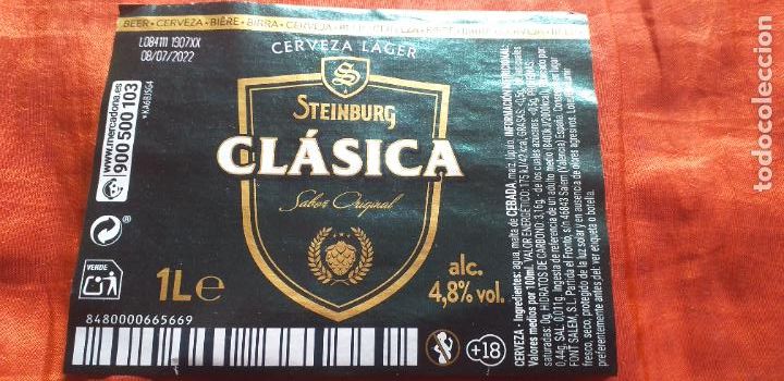 Coleccionismo de cervezas: CERVEZA-V9C-L-ETIQUETAS-1 LITRO-STEINBURG