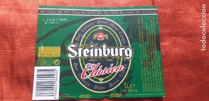 Coleccionismo de cervezas: CERVEZA-V9C-L-ETIQUETAS-1 LITRO-STEINBURG.