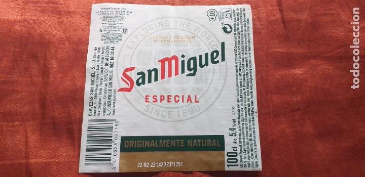 Coleccionismo de cervezas: CERVEZA-V9C-L-ETIQUETAS-1 LITRO-SAN MIGUEL
