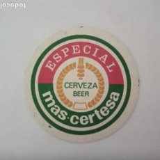 Coleccionismo de cervezas: POSAVASO CERVEZA MAS-CERTESA. Lote 338030828