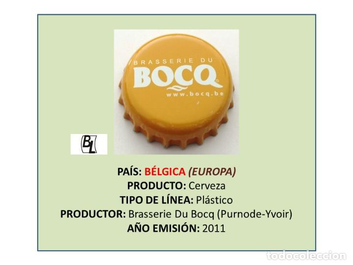 Coleccionismo de cervezas: TAPON CORONA CAPSULA CHAPA CERVEZA BOCQ (B&Eacute;LGICA)