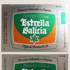 Coleccionismo de cervezas: 3 ETIQUETAS DE CERVEZA ESTRELLA GALICIA (12). Lote 341382218