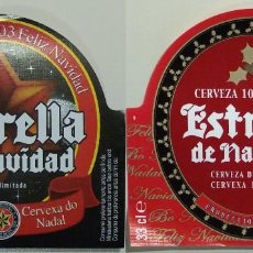 Coleccionismo de cervezas: 2 ETIQUETAS DE CERVEZA ESTRELLA GALICIA (26). Lote 341383028