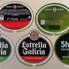 Coleccionismo de cervezas: 5 ETIQUETAS DE CERVEZA ESTRELLA GALICIA (29). Lote 341383228